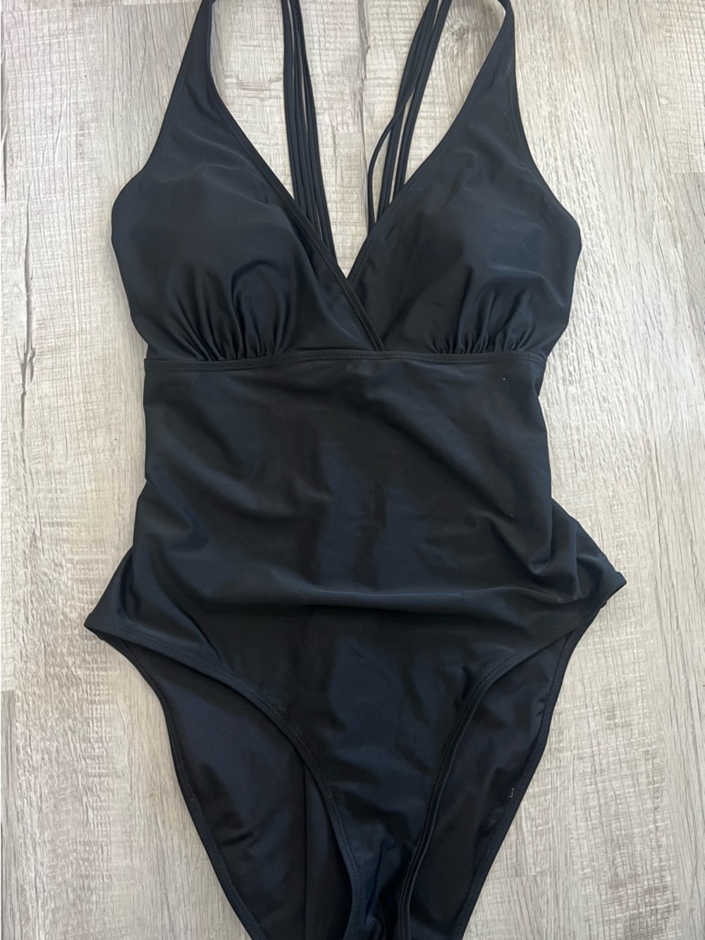 White Birch Black One-Piece Swimsuit